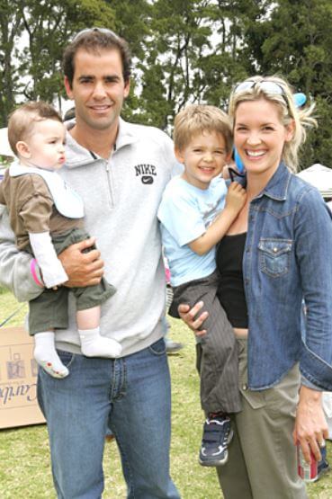 Christian Charles Sampras with his family.